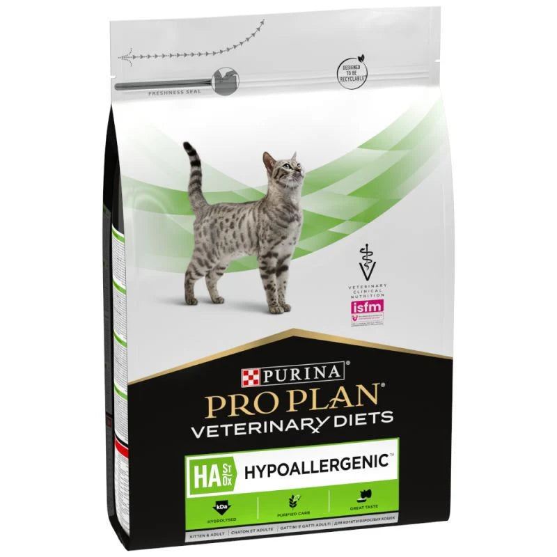 Hrana Uscata Dietetica pentru Pisici Purina Pro Plan Veterinary Diets HA cu Proteina Hidrolizata 3.5kg, Hipoalergenica