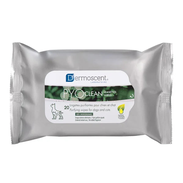 Servetele dermatologice pentru caini si pisici Dermoscent PYO Wipes 20 buc