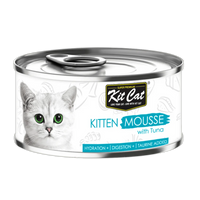 Kit Cat Hrana Umeda Pui Pisica Kitten Mousse, cu Ton, Fara Cereale, pH Echilibrat, 80g
