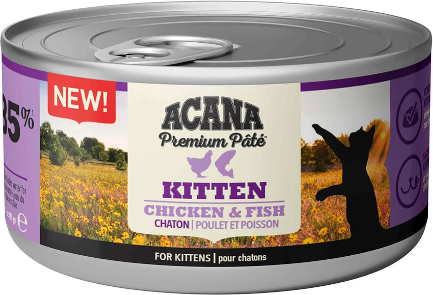 Hrana umeda tip pate pentru pisoi cu pui si peste Acana Kitten, 85g