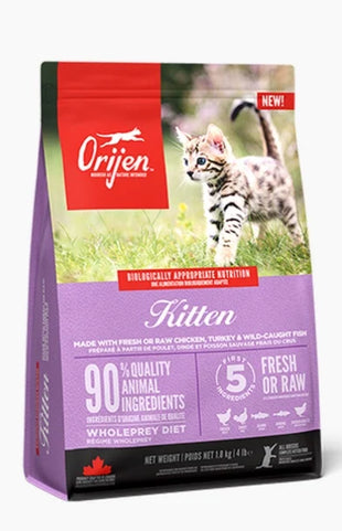 Hrana uscata pentru pui de pisica Orijen Kitten 1.8kg, bogata in proteine animale, fara cereale, nutritie premium completa