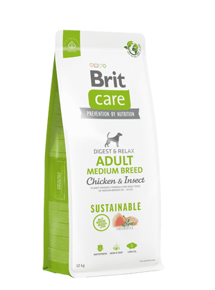 Hrana uscata pentru caini adulti de talie medie - BRIT CARE Dog Sustainable Adult Medium Breed 3kg