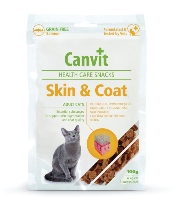 Gustări pentru piele și blană sănătoasă - CANVIT Health Care Snack Skin & Coat 100g