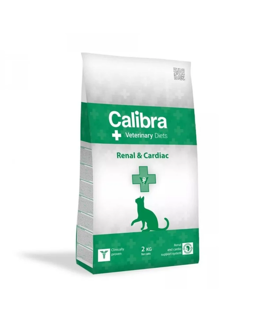 Hrana uscata dietetica pentru pisici cu afectiuni renale si cardiace Calibra Veterinary Diets Renal & Cardiac, 2kg
