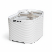 Fantana automata de apa SHAW Fresh pentru caini si pisici, tava din inox, capacitate 2.5L, pompa silentioasa, apa filtrata continuu