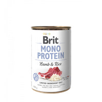Hrana umeda pentru caini monoproteica cu miel si orez Brit Mono Protein, 400g