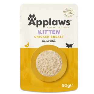 Hrana umeda pentru pisoi, cu pui in supa - APPLAWS Cat Plic Junior Pui in Supa 50g