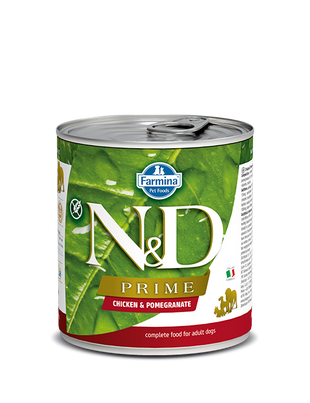 Hrana umeda pentru caini - Farmina N&D Prime Caine Pui si Rodie 285g