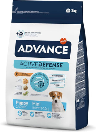 Hrana uscata pentru catei de talie mica, protectie digestiva si imunitate - ADVANCE Dog Mini Puppy Protect 3 kg