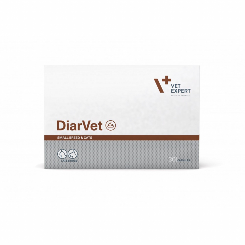 Supliment antidiareic pentru caini si pisici DiarVet SB, 30 capsule twist-off, VetExpert