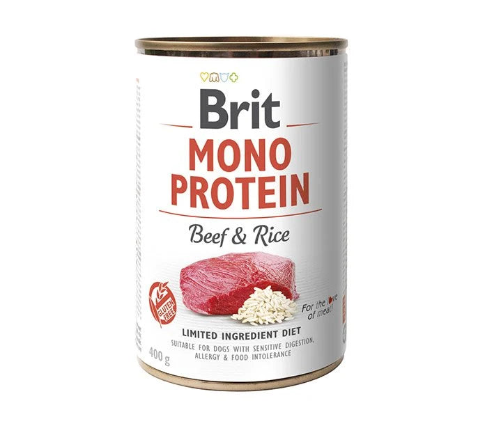 Hrana uscata pentru caini, formula cu proteina unica - BRIT Mono Protein Beef & Rice 400g