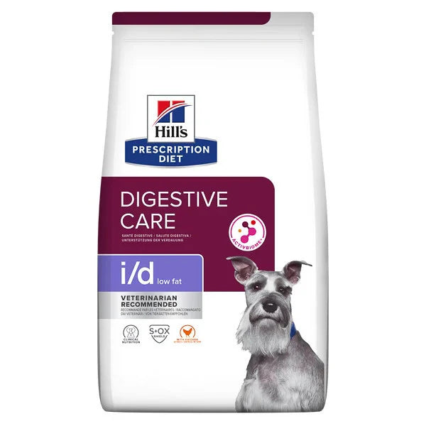 Hrana uscata pentru caini Hill's Prescription Diet i/d Low Fat, cu pui 1,5 Kg