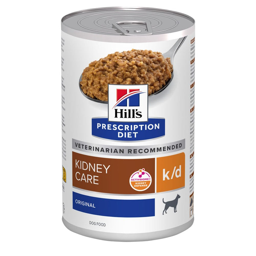 Hrana umeda pentru caini Hill's Prescription Diet k/d cu ActivBiome + Kidney Defense 350g