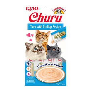 Gustare cremoasa pentru pisici, cu ton si scoica - CHURU Cat Tuna & Scallop Creamy