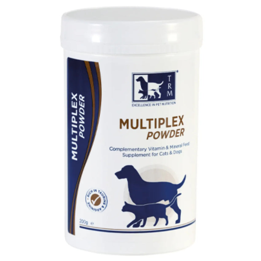 Supliment multivitamine si minerale pentru caini si pisici Multiplex Powder, 200g, TRM