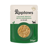 Hrana umeda complementara pentru pisici - APPLAWS Cat plic 70g Piept pui & sparanghel