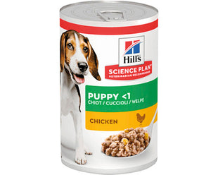 Hrana Umeda pentru Catei Hill’s Science Plan Puppy cu Pui 370g, Crestere Sanatoasa si Nutritie Completa