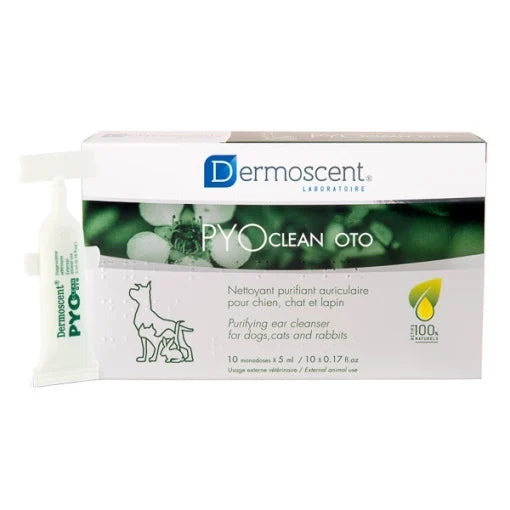 Solutie pentru curatarea urechilor caini si pisici Dermoscent PYOclean Oto 10 monodoze