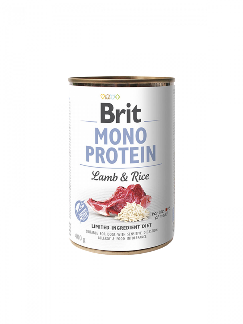 Hrana uscata pentru caini, proteina unica de miel - BRIT Mono Protein Lamb 400g