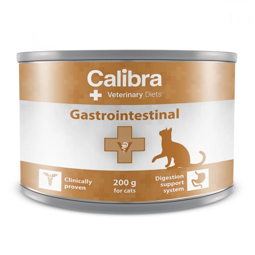Hrana umeda dietetica pentru pisici cu afectiuni gastrointestinale Calibra Veterinary Diets Gastrointestinal, conserva 200g