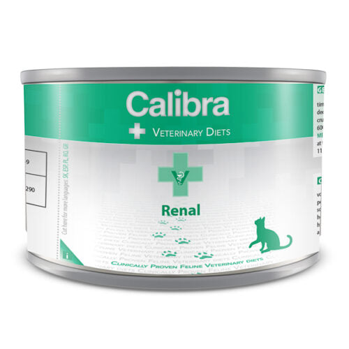 Hrana umeda dietetica pentru pisici cu afectiuni renale Calibra Veterinary Diets Renal, conserva 200g