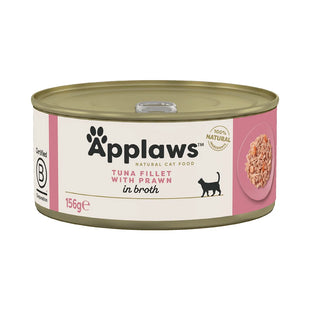 Hrana umeda pentru pisici, file de ton cu creveti - APPLAWS Cat File Ton si Creveti 156g