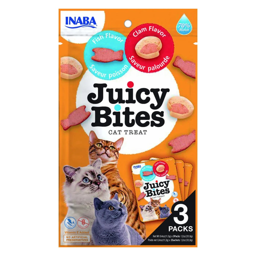 Recompense moi pentru pisici cu peste si scoici Churu Cat Juicy Bites, Inaba