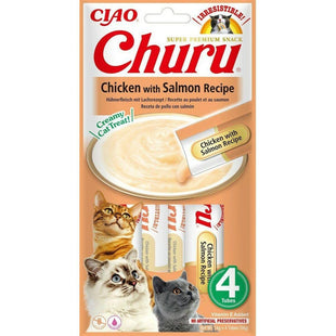 Gustare cremoasa premium pentru pisici - CHURU Cat Chicken with Salmon Recipe