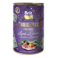 Hrana umeda de Craciun pentru caini cu miel Brit Care Dog, conserva 400g