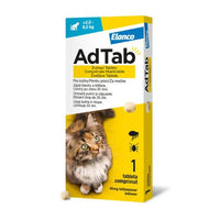 Antiparazitar oral pentru pisici 2-8 kg AdTab Cat, 48 mg, 1 tableta, Elanco