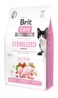 Hrana uscata pentru pisici sterilizate cu digestie sensibila - Brit Care Cat GF Sterilized Sensitive 7kg