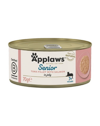 Hrana umeda pentru pisici senior cu ton si somon Applaws Cat, 70g