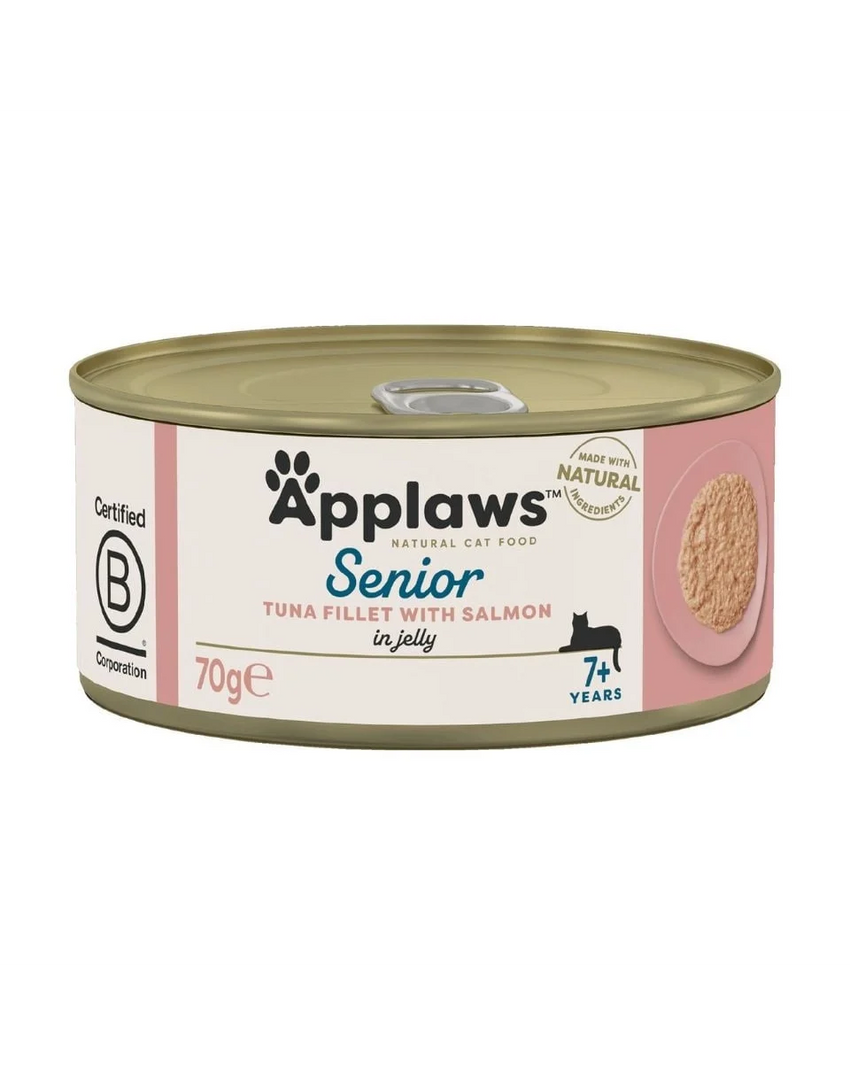 Hrana umeda pentru pisici senior cu ton si somon Applaws Cat, 70g
