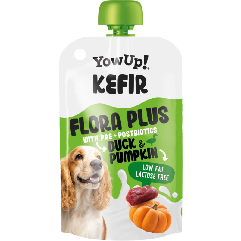 Kefir pentru caini cu rata si dovleac YowUp Flora Plus, fara lactoza, 115g