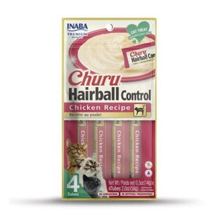 Gustare cremoasa pentru pisici, control ghemotoace de par - CHURU Cat Hairball Control Chicken Recipe 4P