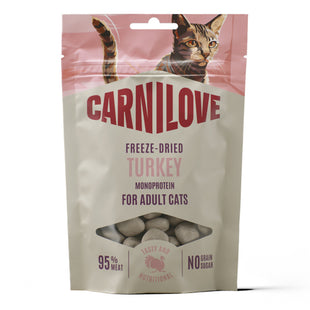 Carnilove Recompense Liofilizate Pisici Freeze Dried, cu Curcan si Iarba Matei, 40g