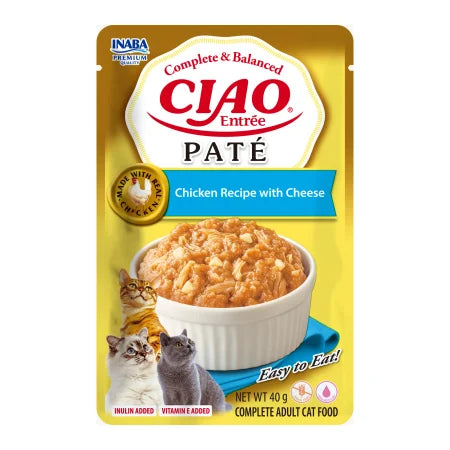 Pate pentru pisici cu pui si branza Ciao Entree, Inaba