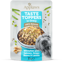 Hrana umeda pentru caini - APPLAWS Dog Plic Peste Alb cu Somon si Legume in Sos 85g