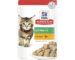 Hrana Umeda pentru Pisoi Hill’s Kitten cu Pui 85g, Plic Complet pentru Crestere Sanatoasa si Dezvoltare Optima