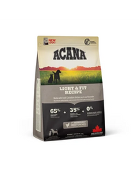 Hrana uscata caini adulti Acana Light & Fit 2kg pentru controlul greutatii, bogata in proteine premium si fara cereale