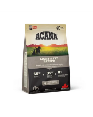 Hrana uscata caini adulti Acana Light & Fit 2kg pentru controlul greutatii, bogata in proteine premium si fara cereale