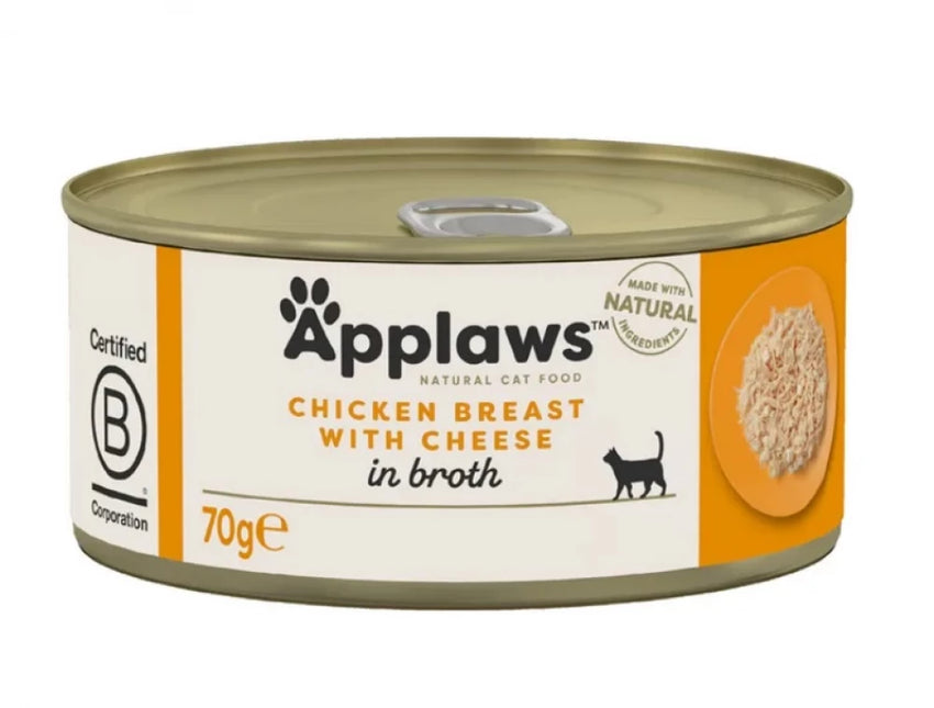 Applaws Hrana Umeda Pisici conserva, cu Piept de Pui si Branza, Natural, Fara Cereale, 70g