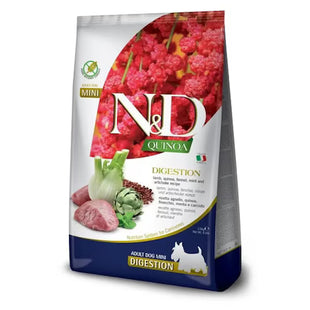 Hrana uscata pentru caini de talie mica - Farmina N&D Quinoa Caine Adult Mini Digestie Miel si Fenicul 2,5kg