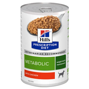 Hill's Prescription Diet Hrana Umeda Caini Metabolic, Management Greutate, cu Pui, 370g