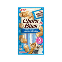 Recompense moi pentru pisici cu pui, ton si scoici Churu Cat Bites, Inaba