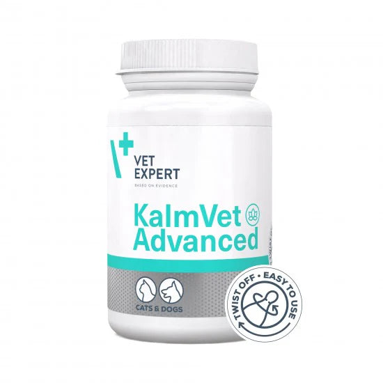 Supliment calmant avansat pentru caini si pisici KalmaVet Advanced, 60 capsule twist-off, VetExpert