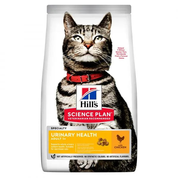 Hrana Uscata pentru Pisici Adulte Hill’s Science Plan Urinary Health cu Pui 1.5kg, Suport pentru Tractul Urinar