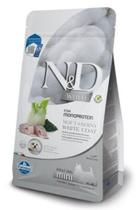 Hrana uscata pentru caini de talie mica - Farmina N&D White Caine Adult Mini Bian, Fenicul si Spirulina 2kg