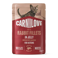Hrana umedă premium pentru pisici - CARNILOVE Cat Pouch Rabbit & Marigold 85g