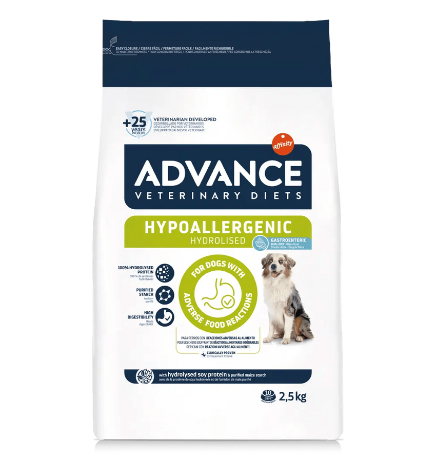 Hrana uscata hipoalergenica pentru caini cu sensibilitati si alergii - ADVANCE Dog Hypoalerg 2,5 kg